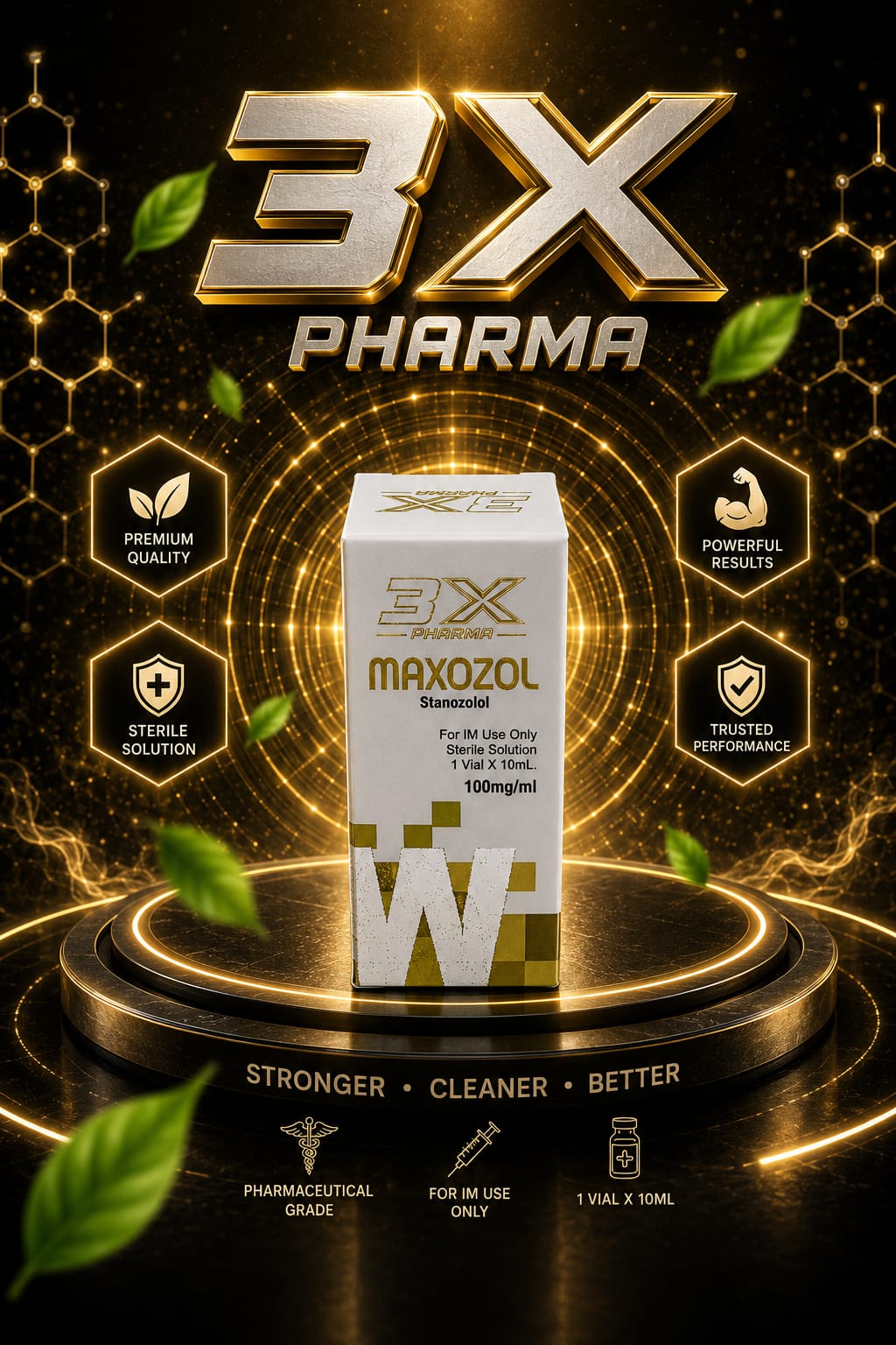 Maxozol 100 injectable product artwork